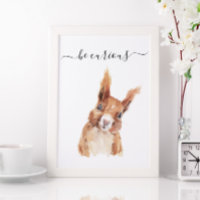 Seien Sie neugierig Eichhörnchen Kinderzimmer Chil