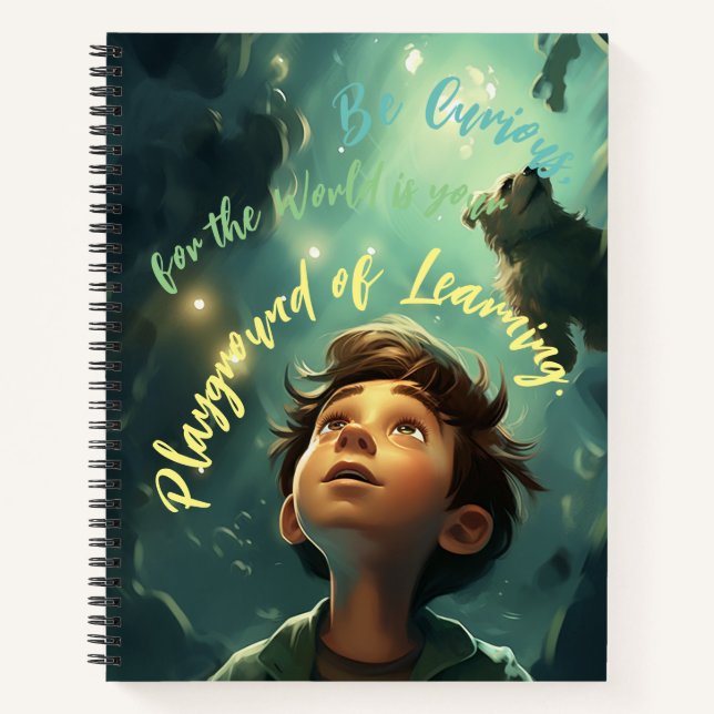 Seien Sie neugierig Notizbuch (Vorderseite)