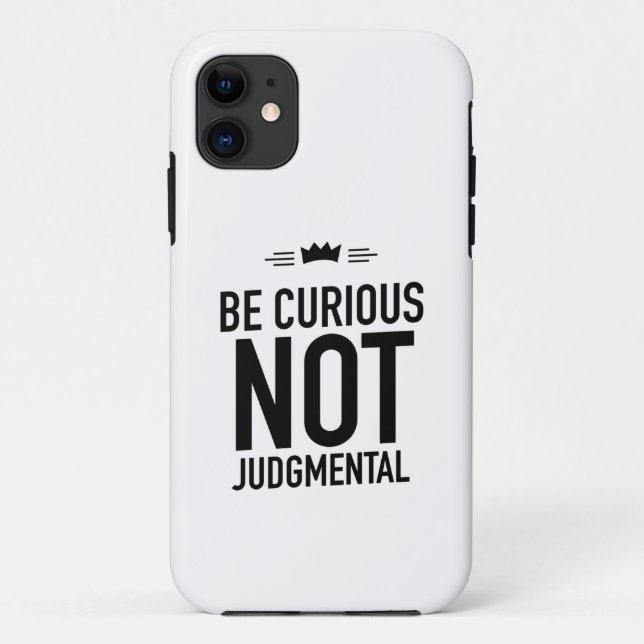 Seien Sie neugierig schwarz Case-Mate iPhone Hülle (Rückseite)