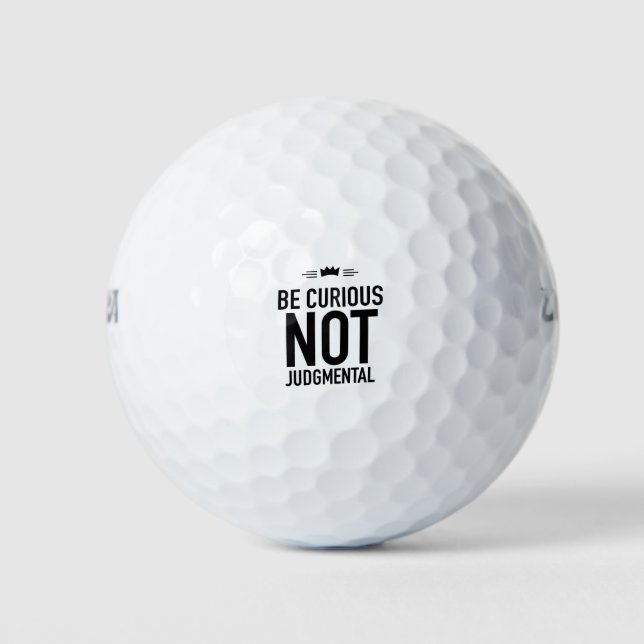 Seien Sie neugierig schwarz Golfball (Vorderseite)