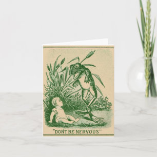 Seien Sie nicht nervös Frog und Baby Note Karte
