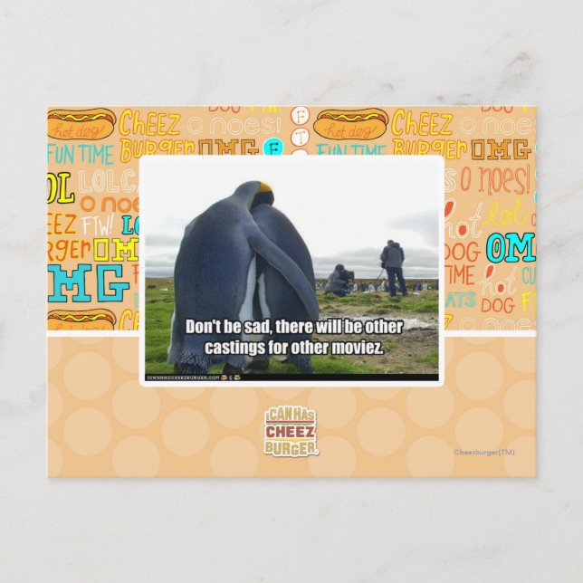 Seien Sie nicht traurig Postkarte (Vorderseite)