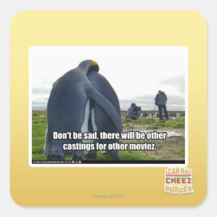 Seien Sie nicht traurig Quadratischer Aufkleber