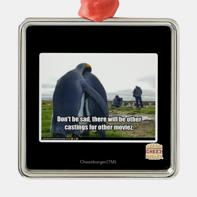 Seien Sie nicht traurig Silbernes Ornament (Vorne)