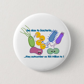 Seien Sie Nizza zu den Bakterien Button