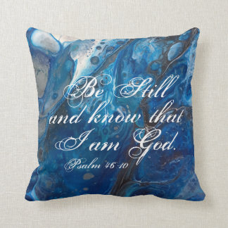 Seien Sie noch Psalm 46:10 Christliches blaues Kis Kissen