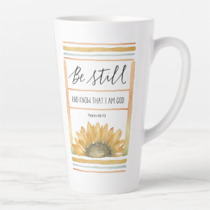 Seien Sie noch Sonnenblumenschrift Tasse