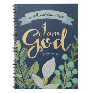 Seien Sie noch und wissen Sie, dass ich Gott bin, Notizblock