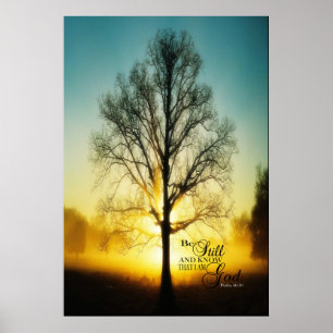 Seien Sie noch und wissen Sie, dass ich Gott bin Poster