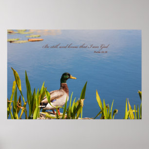 "Seien Sie noch und wissen Sie, dass ich Gott" Poster