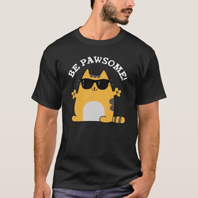 Seien Sie Päw-einige lustige Phantastische Katze P T-Shirt (Vorderseite)
