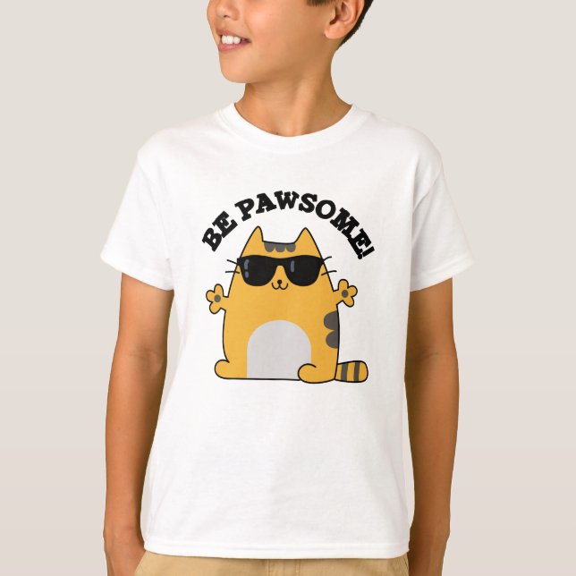 Seien Sie pawsome Funny Phantastisch Cat Pub T-Shirt (Vorderseite)