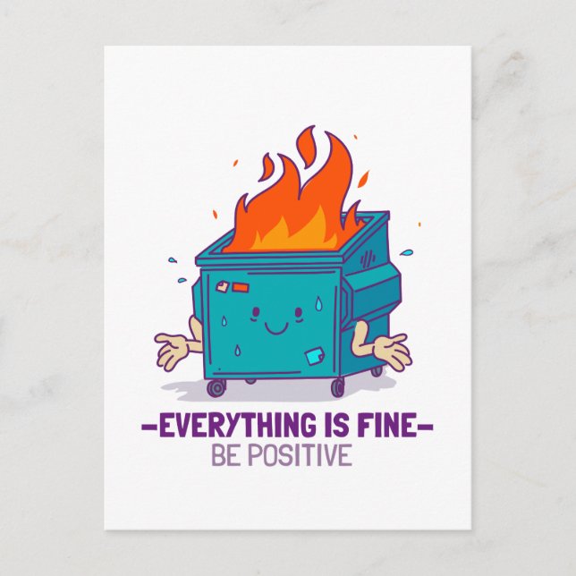 Seien Sie positiv inspirierend Postkarte (Vorderseite)