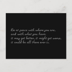 Seien Sie ruhig Postkarte