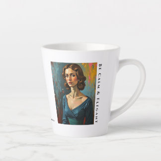 Seien Sie ruhig und elegant, stolz, eine weibliche Milchtasse