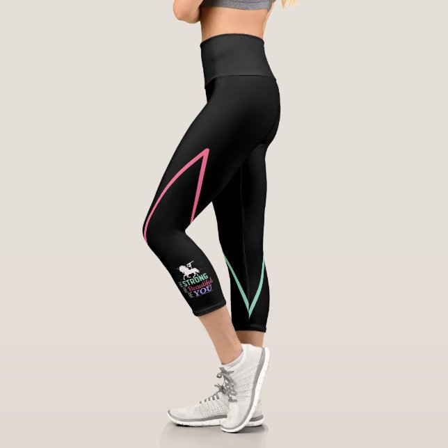 Seien Sie schön - Gymnastik Einhorn Capri Leggings (Links)