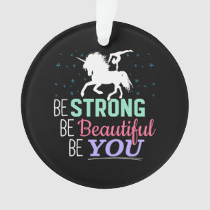 Seien Sie schön - Gymnastik Einhorn Ornament
