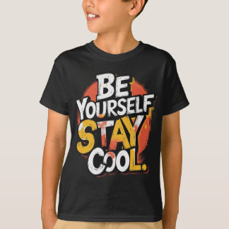 Seien Sie selbst Bleibe Cooler Motivierend Grunge  T-Shirt