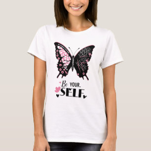 Seien Sie selbst Bleibe Cooler Schmetterling T-Shirt