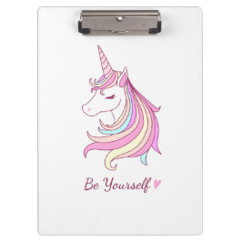 Seien Sie selbst Einhorn Klemmbrett
