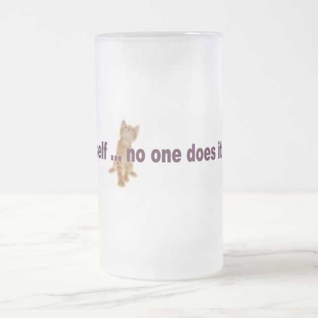 Seien Sie selbst Mattglas Bierglas (Mittel)