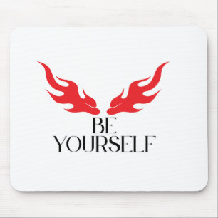 Seien Sie selbst - Minimalistisches Angebotsdesign Mousepad