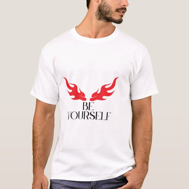 Seien Sie selbst - Minimalistisches Angebotsdesign T-Shirt (Vorderseite)