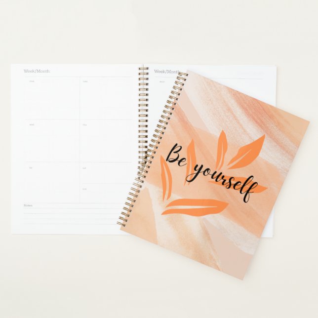 Seien Sie selbst, Orange-Muster Planer (Anzeige)