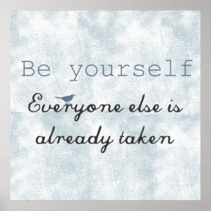 Seien Sie selbst Poster