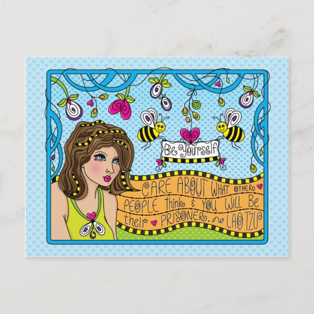 Seien Sie selbst Postkarte (Vorderseite)