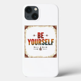 Seien Sie selbst | Rainbow-bedrückte Typografie Case-Mate iPhone Hülle