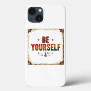Seien Sie selbst   Rainbow-bedrückte Typografie Case-Mate iPhone Hülle