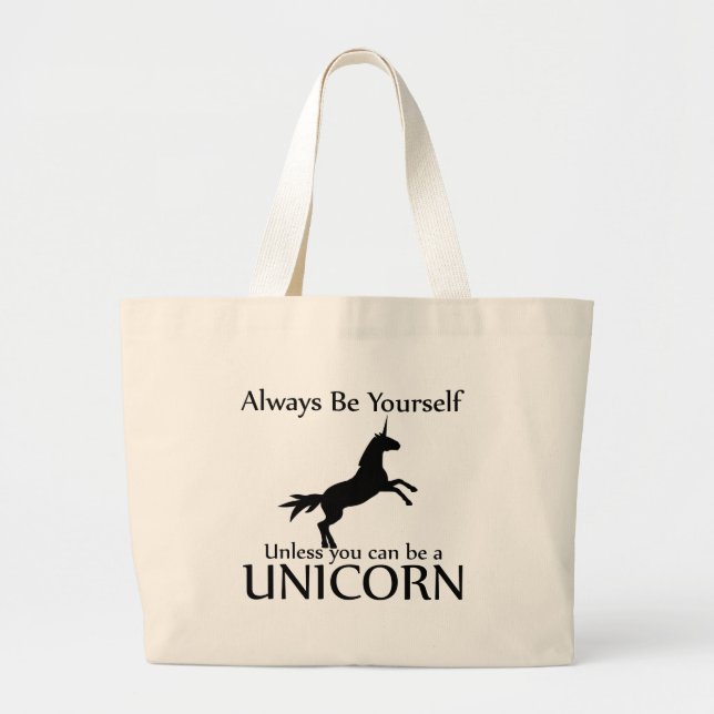 Seien Sie sich Einhorn Jumbo Stoffbeutel (Vorne)