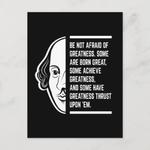 Seien Sie sich nicht vor einem Zitat von Shakespea Postkarte