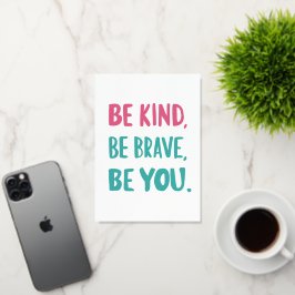 Seien Sie so mutig wie Sie, inspirierende Zitate Grußkarte Mit Foliendruck