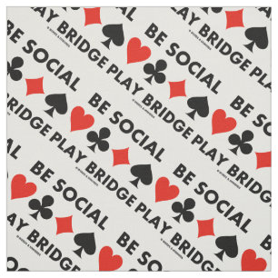 Seien Sie Social Play Bridge Vier-Card-Anzug Berat Stoff