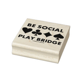 Seien Sie Social Play Bridge Vier-Card-Anzug Ratsc Gummistempel