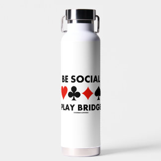 Seien Sie Social Play Bridge Vier-Card-Anzug Ratsc Trinkflasche