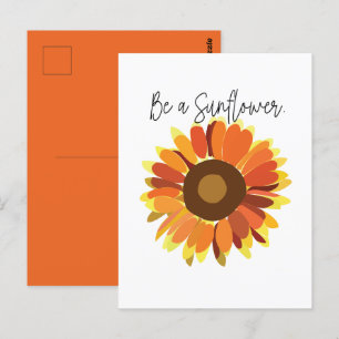 Seien Sie Sonnenblume Postkarte