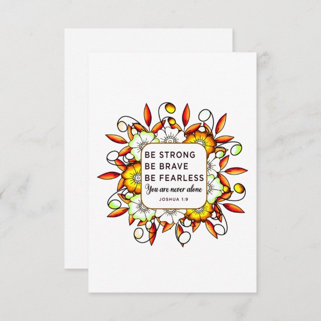 Seien Sie stark, ohne Angst - Bibelverse (Vorne/Hinten)