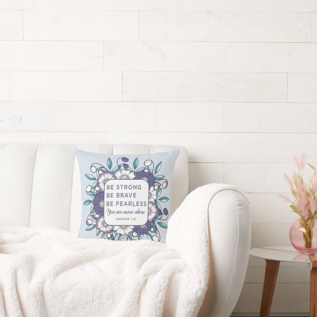 Seien Sie stark tapfer, furchtlos - Bibelverse-Wur Kissen (Liege)