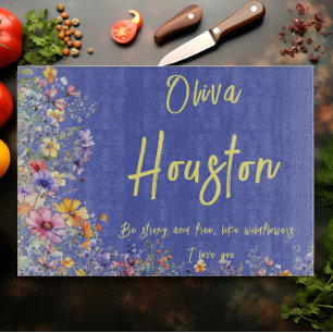 Seien Sie stark und frei wie Wildblumen   Wildblum Schneidebrett