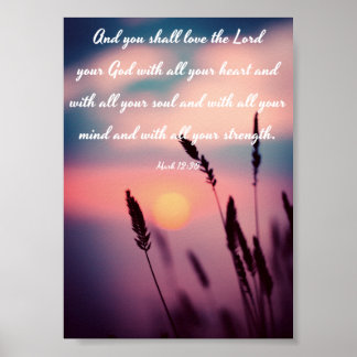 Seien Sie stark, und lass Ihr Herz Mut - Bibel Poster