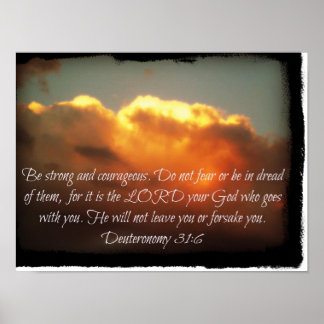 Seien Sie stark und mutig Poster