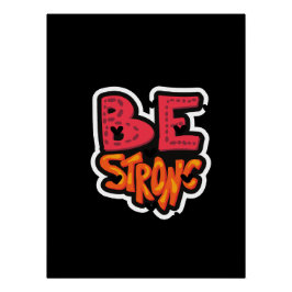 Seien Sie Starke Gute Vibes Typografie Poster