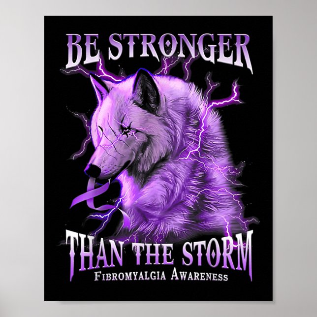 Seien Sie stärker als das Sturmfibromyalgie Poster (Vorne)