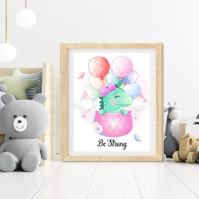Seien Sie Starker Kinderzimmer Wall Art Fotodruck (Be Strong Animal Nursery Wall Art)