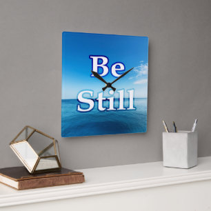 Seien Sie still - Ruhe im Ozean Inspiration Quadratische Wanduhr
