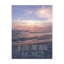 Seien Sie still und kennen Sie Bibel Verse Sunset