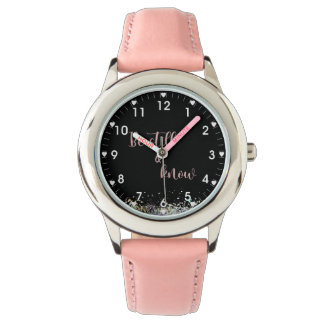 Seien Sie still und kennen Sie das Zitat der Schri Armbanduhr